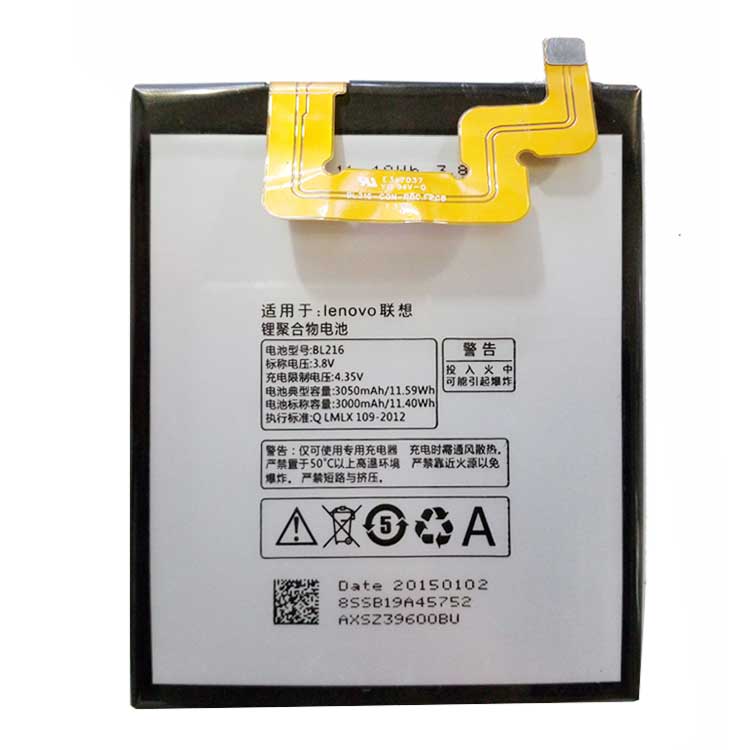 BL216 smartphone batterie pour Lenovo VIBE Z K910 K910E
