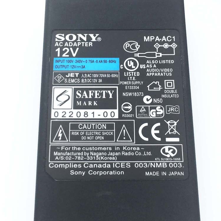 SONY AC-NB36A Chargeur Adaptateur