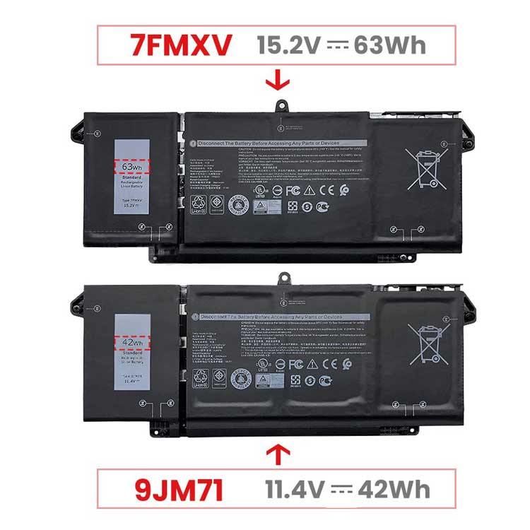 DELL 7FMXV Batterie ordinateur portable