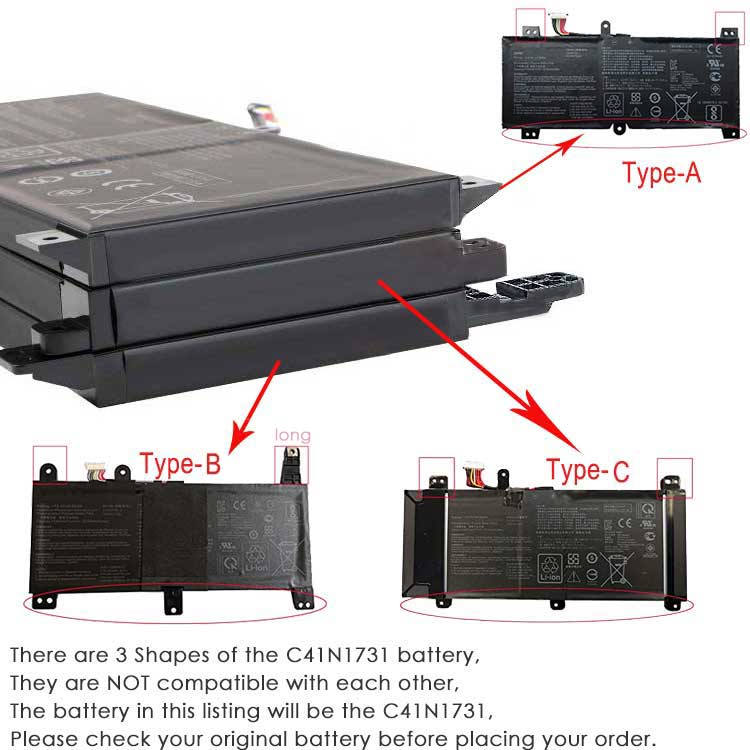 ASUS C41N1731 Batterie ordinateur portable
