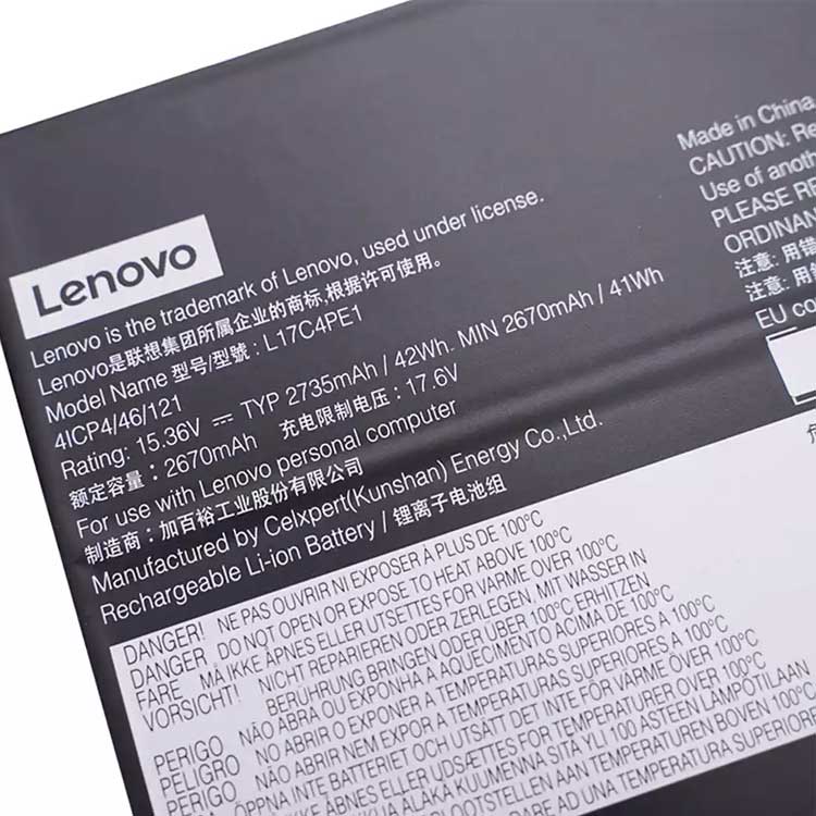 LENOVO L17C4PE1 Batterie ordinateur portable