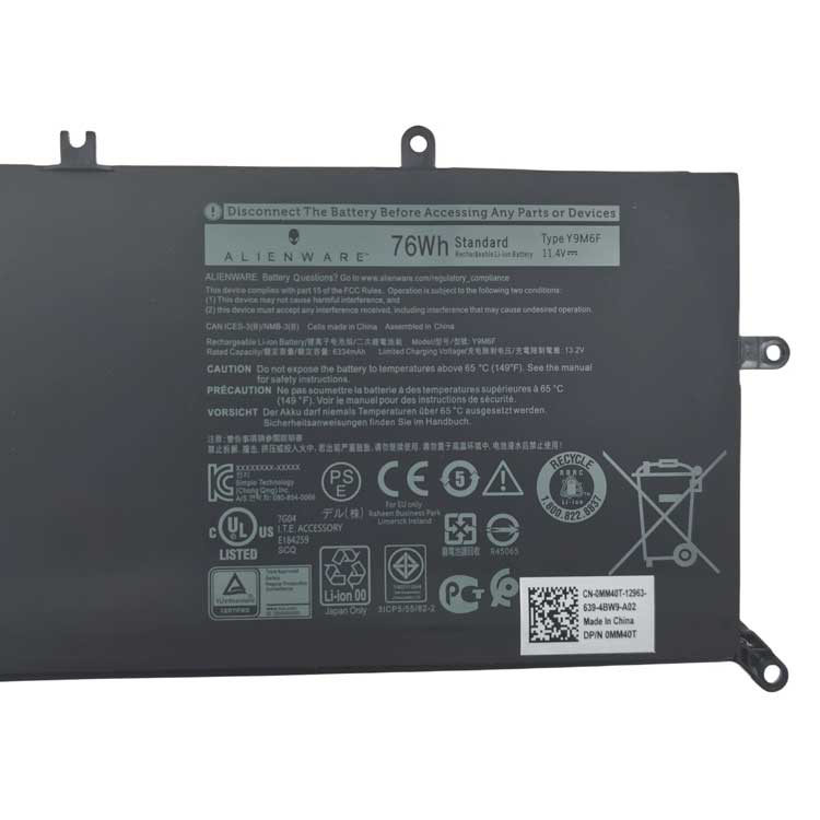 DELL Y9M6F Batterie ordinateur portable