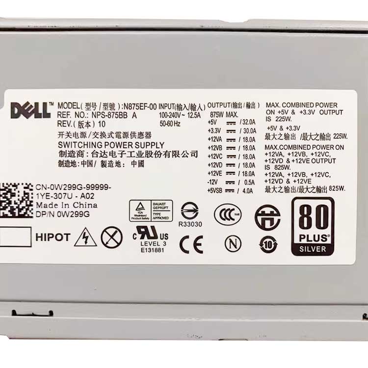 DELL H875EF-00 Alimentation